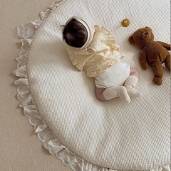 Ins風韓国新入生の赤ちゃんは、純綿のキルティングラテックスの丸いパッドを厚くして、子供の爬行パッドのゲームパッドを厚くします。