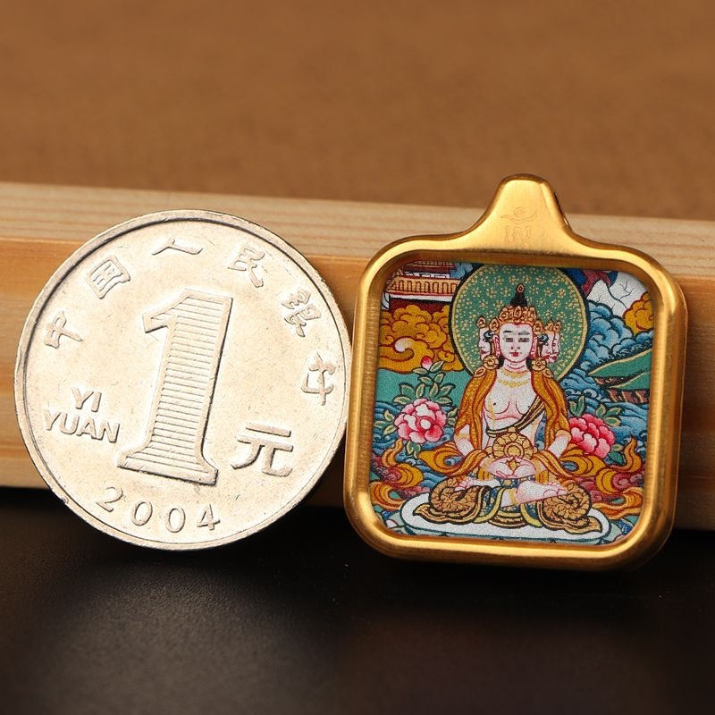 Kaifeng mini colgante Tangka Huang Zakilam tibetano joyería collar de marca budista ventas calientes