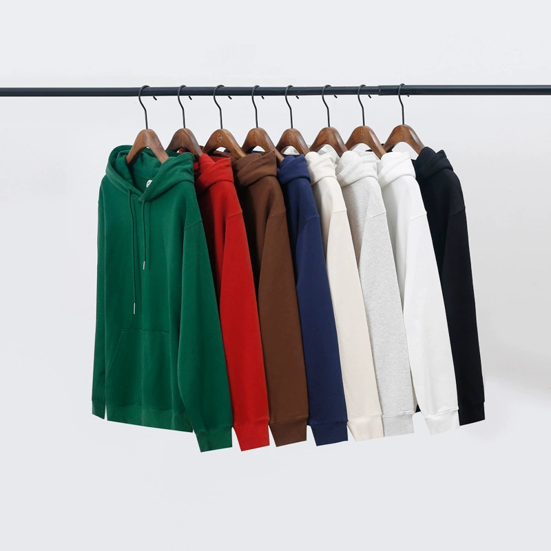 Осенние и зимние мужские 380g тяжелый 2025 новый стиль свитера с длинными рукавами хлопчатобумажная пара свитера с капюшоном