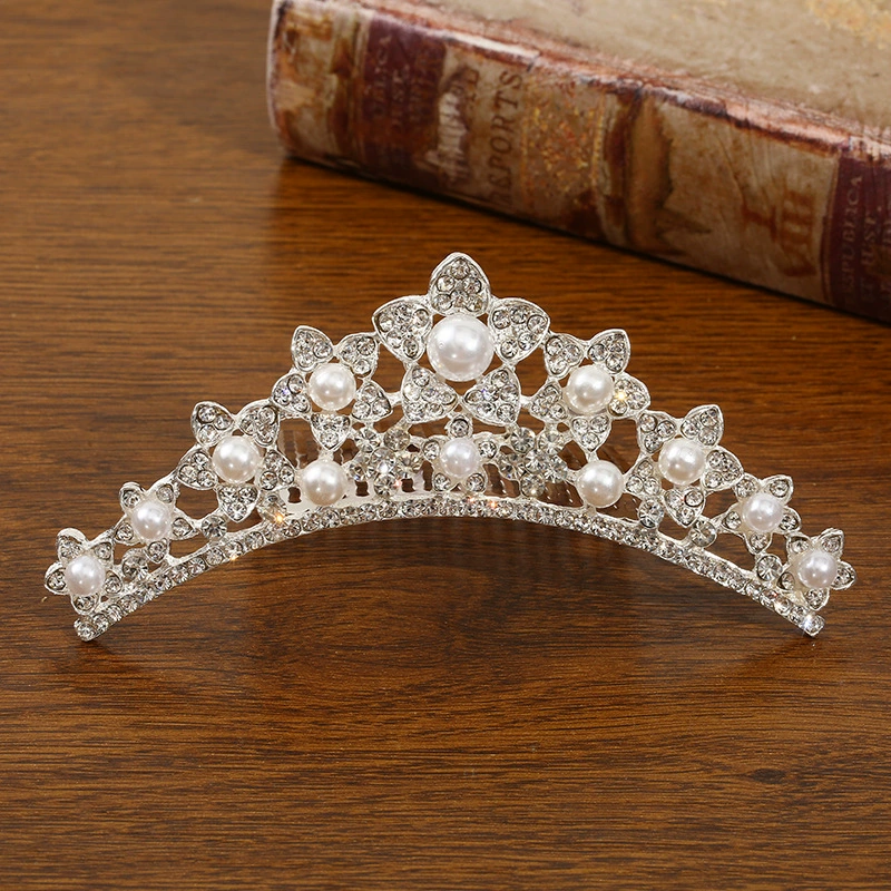 Детская металлическая тиара princess, блестящие стразовые ободки для волос, подарок на день рождения, несколько стилей