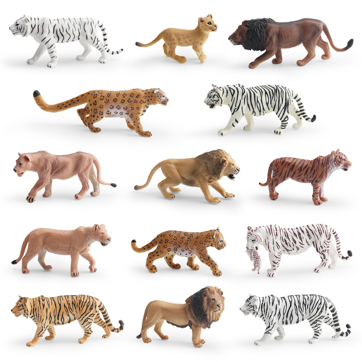 Simulación transfronteriza modelo de vida silvestre niño cognición africana leona siberiana tigre blanco leopardo ornamentación juguete