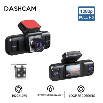 Driving recorder – 4 lenses, 1080P HD, night - 9-715-2inch-four-records