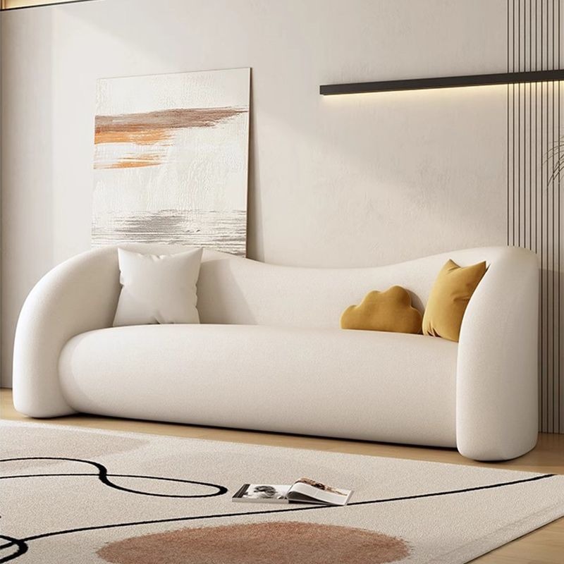 High-End Curved Sofa Design, Lazy Sofa, Beauty Salon Reception Area, Bedroom Living Room Fabric Sofa 4