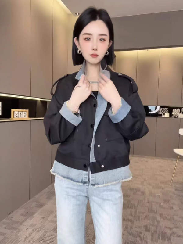 爆款2025春秋新款港风复古PU衣外套女设计感下摆抽绳通勤皮衣夹克|undefined