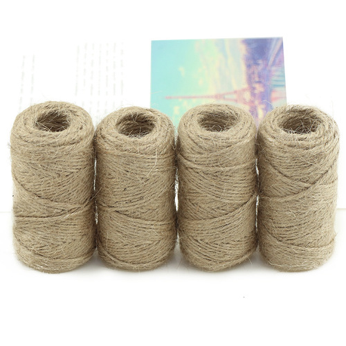 Wholesale hemp rope small reel 30 meters/roll hemp rope manufacturer direct supply 2mm DIY jute rope fine hemp rope