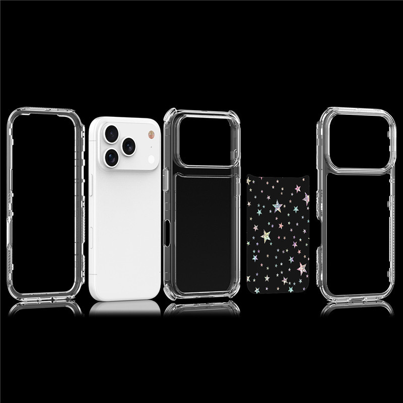 新款使用iPhone17 Pro Max透明手机壳XS Max炫影亚克力四角防摔壳