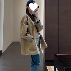 2025新款风衣女小个子中长款休闲高级感撞色宽松卡其色外套春秋季