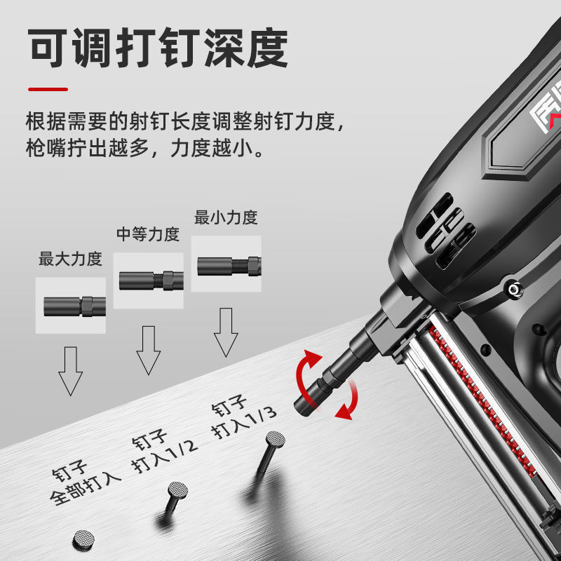 日本质造瓦斯枪多用射钉枪吊顶神器气动钢钉水电木工打钉专用XOX