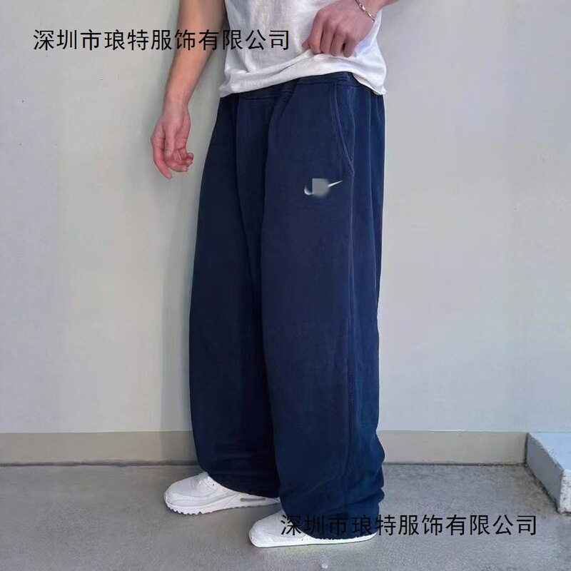 Couple's wide-leg casual sweatpants with embroidery, soft and skin-friendly, warm fabric, simple design, elongating and slimming effect Couple's wide-leg casual sweatpants with embroidery, soft and skin-friendly, warm fabric, simple design, elongating and slimming effect