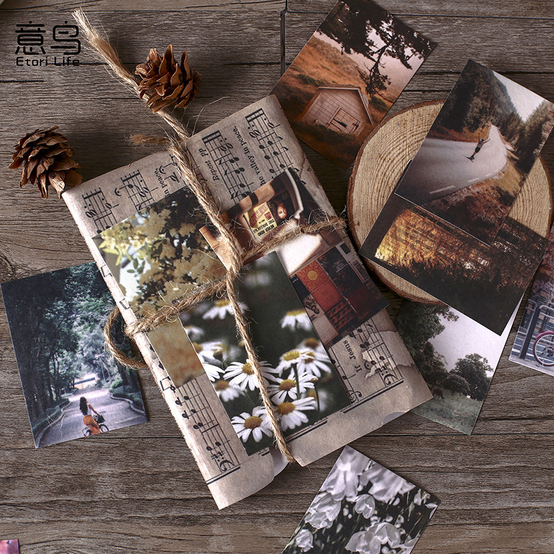 Yuniao cerrado dedo del pie etiqueta libro deseando Club serie retro creativo Collage artístico diario material de base papel 6 tipos