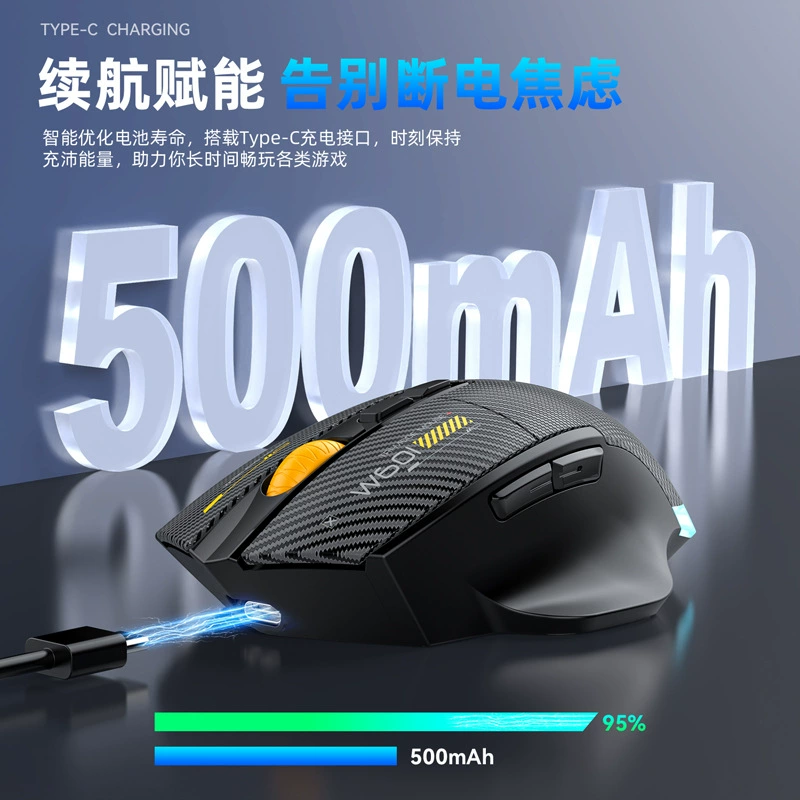 Factory spot silent Bluetooth three-mode macro definition gaming mouse source factory direct sales computer accessories
