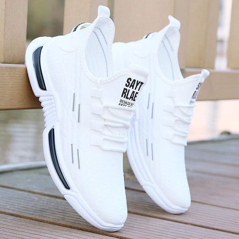 Primavera y verano zapatos de hombre nuevos zapatos de coco de malla de hombre zapatos deportivos de tendencia antiolor zapatos de malla transpirables zapatos de hombre guapo