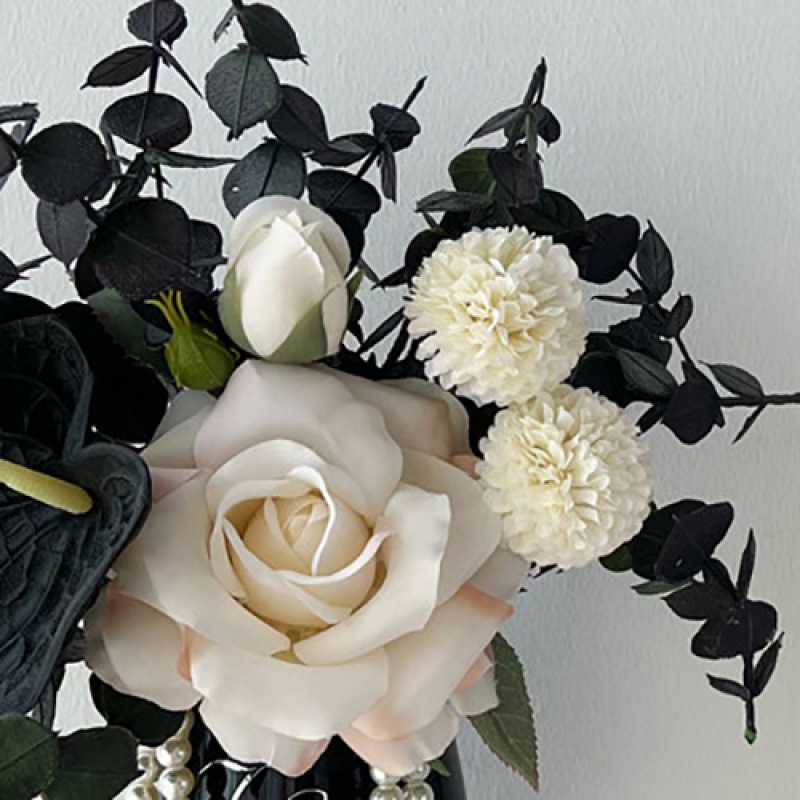 フレンチロマンチックな小さな香りのバラ造花造花フラワーアート装飾ダイニングテーブルリビングルームの装飾品|undefined
