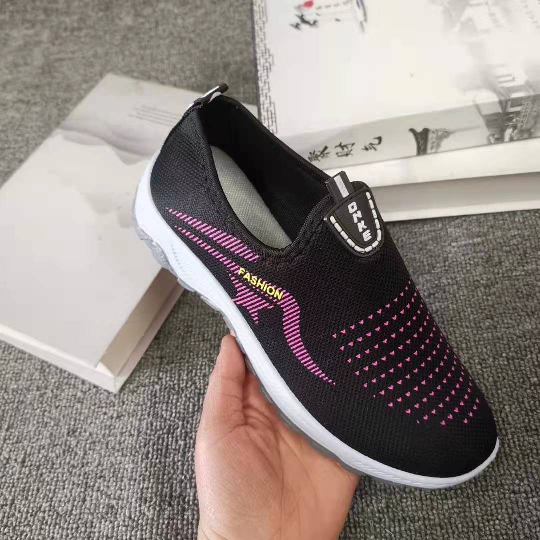 2021 Spring new pattern leisure time Net surface gym shoes Middle and old age soft sole ventilation A pedal Walking shoes