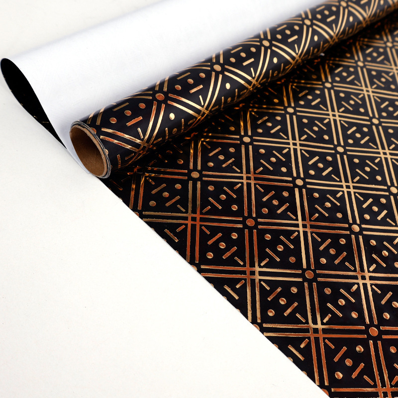 Amazon transfronterizo estampado negro papel de embalaje de regalo de gran tamaño punto de oro negro corona papel de embalaje de regalo de amor