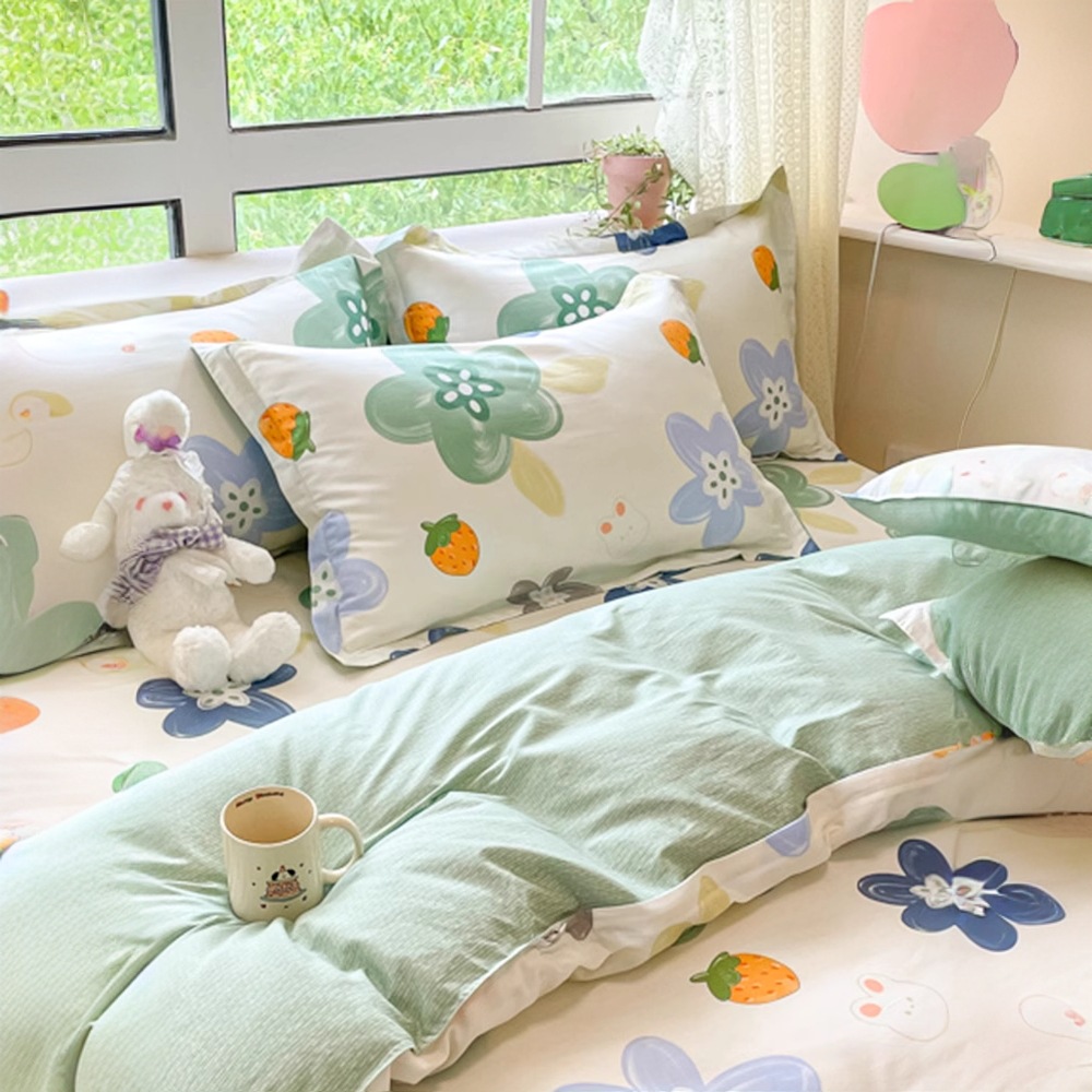 Funda de almohada fresca pequeña de algodón puro Un par de fundas de almohada para el hogar individuales 48x74cm Funda interior de núcleo de almohada de algodón Student 4