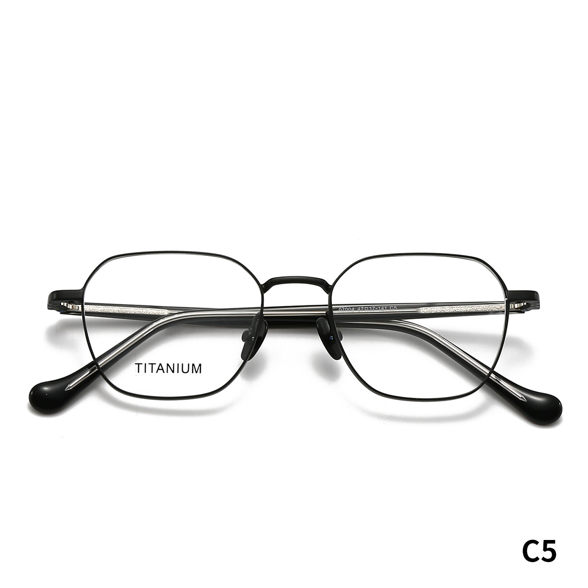 STUDIOMUKU gafas de madera cool poligonal cómodo marco de gafas de mujer retrógrado marco de gafas de hombre pequeño marco