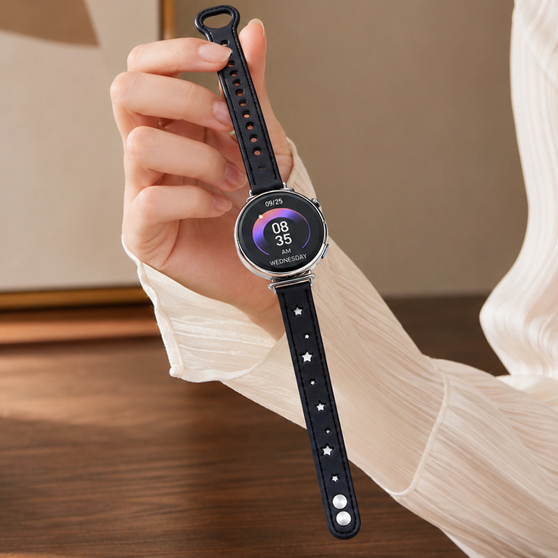 Suitable for Huawei Gt6 Watch Strap Smart Watch Watch5 Watch Strap Gt5Pro/42 Women's Star Double Stud Wristband