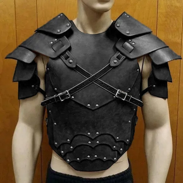 Spot Supply European Ancient Medieval Leather Armor Viking Warrior Cosplay Drama Stage Costumes