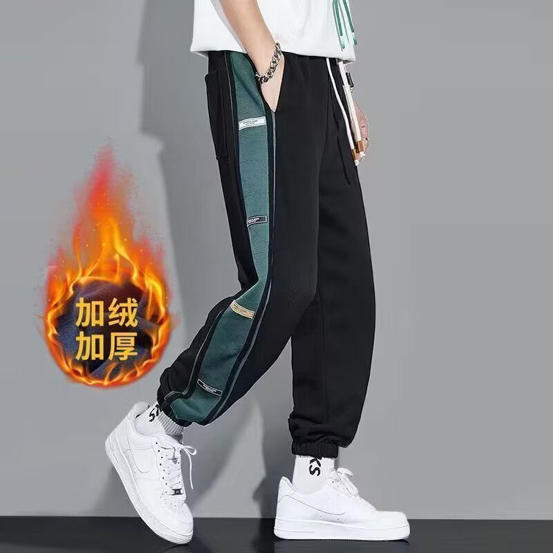 Comercio exterior más veludo y grueso guapo pantalones casuales para hombres, pantalones deportivos sueltos juveniles, pantalones de Harun de moda