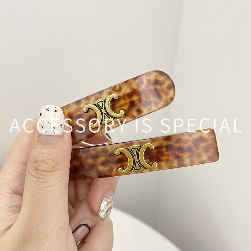 Advanced sense of caramel temperament edge clip broken hair clip side clip spring hair clip bangs headwear female autumn and winter