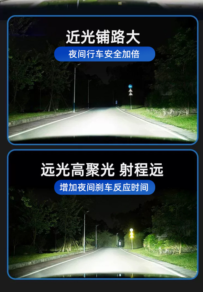Motorcycle spotlights cross-border wholesale electric vehicle lights with white and yellow dual-color ultra-bright headlights, modified external lights