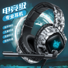 クロスボーダーONIKUMA k 19ファンカラーヘッドセットRGBコンピュータ有線重低音電気競争ゲームヘッドセット