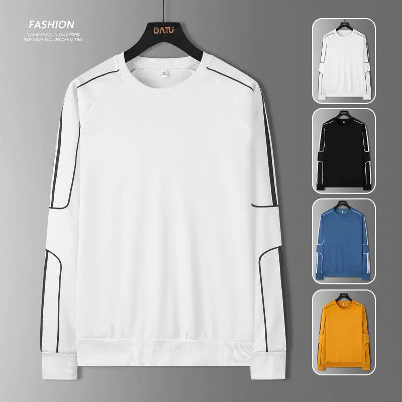 Мужская повседневная корейская модная тенденция весна и осень свитер с длинными рукавами для мальчиков спортивный свитер с круглым вырезом