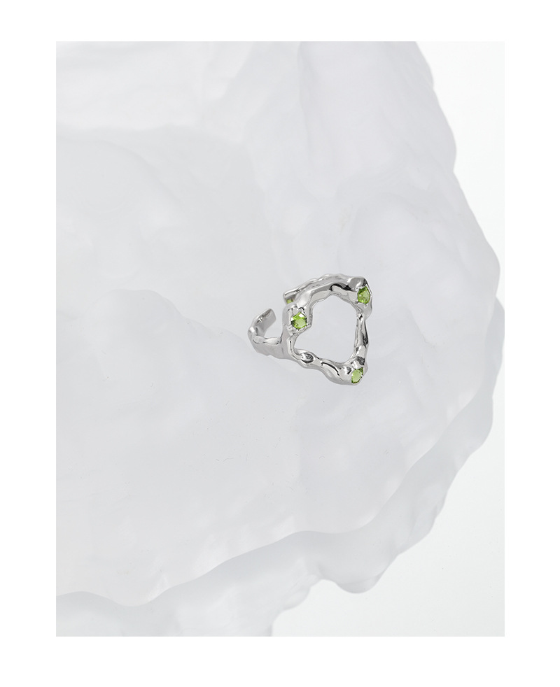 Fashion Geometric Sterling Silver Plating Zircon Open Ring