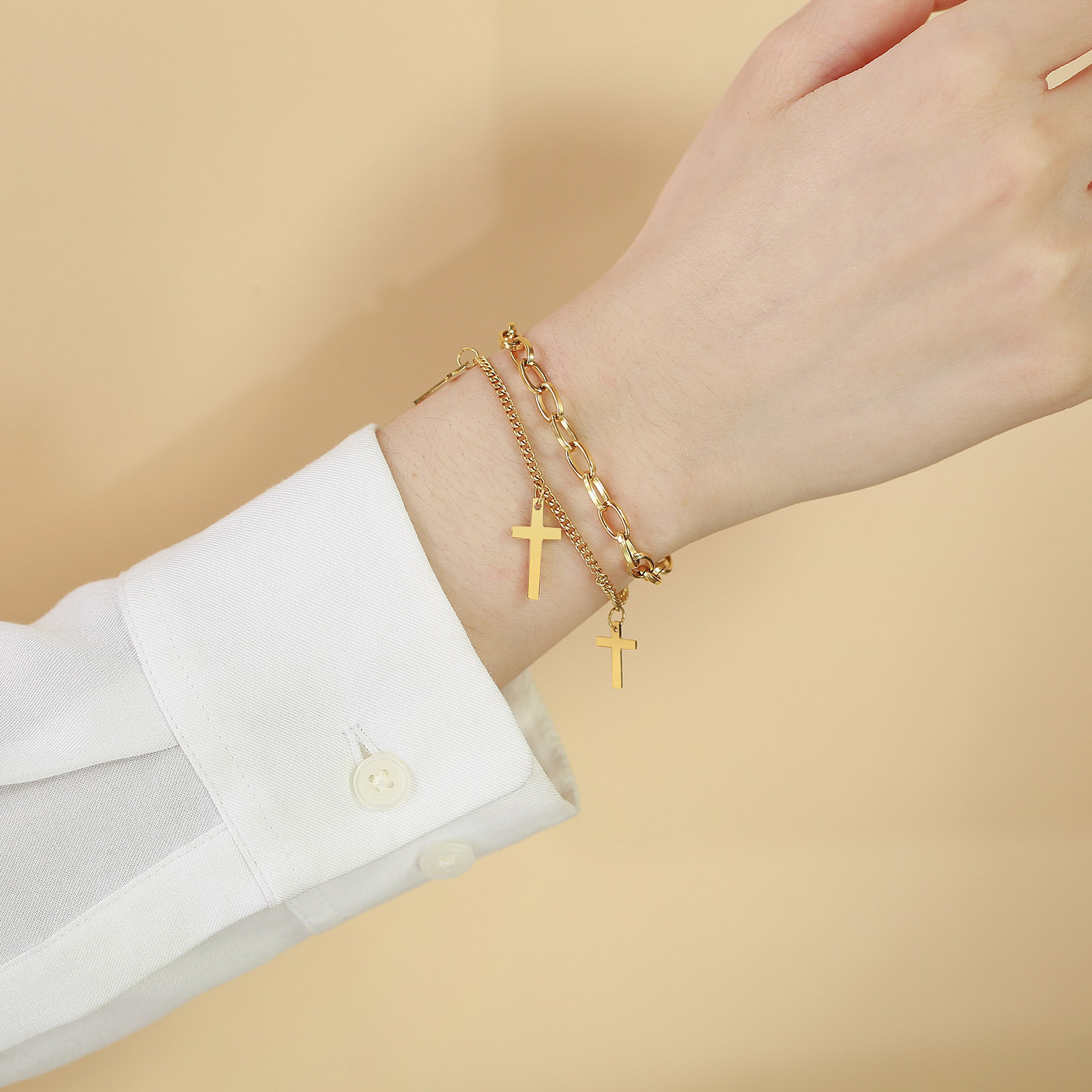 Retro Portrait Titanium Steel Bracelets Heart Ornaments Stainless Steel Rings