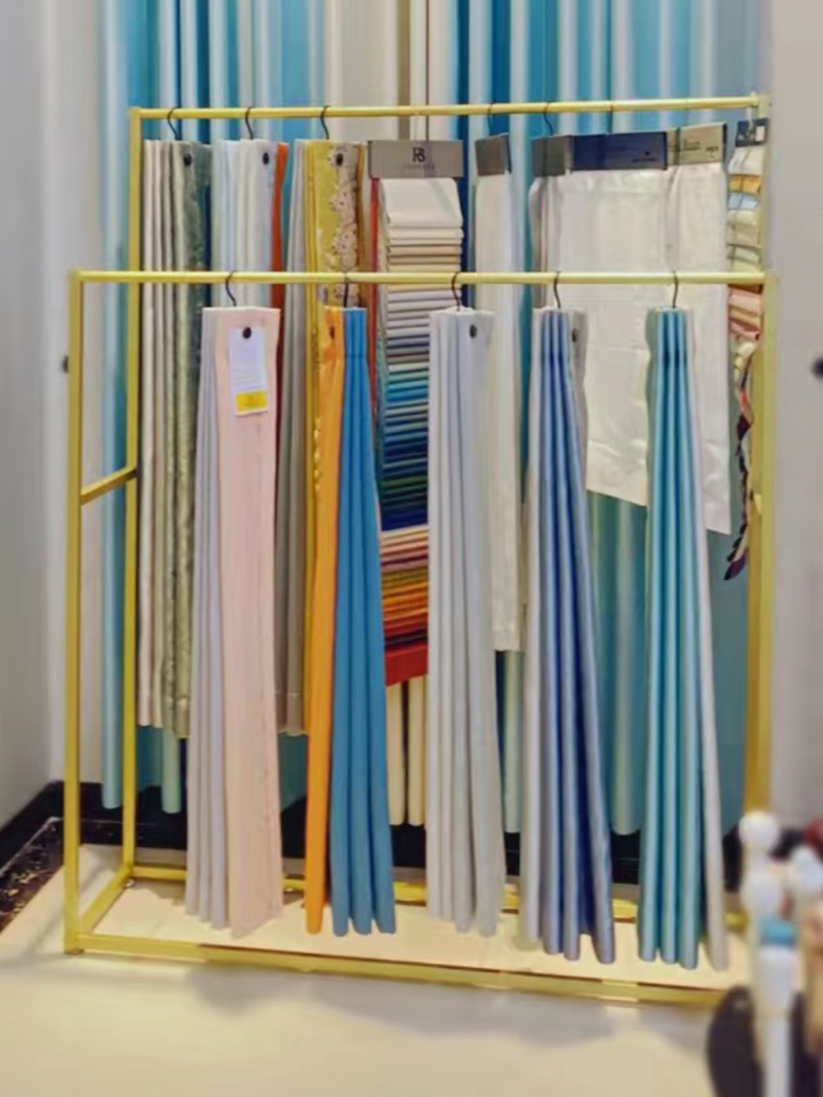Cloth, stand, sample