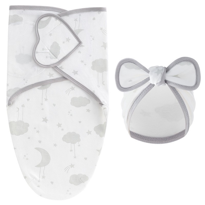 별과 달 사랑 스타일 봄 누에 침낭 + 인디언 모자