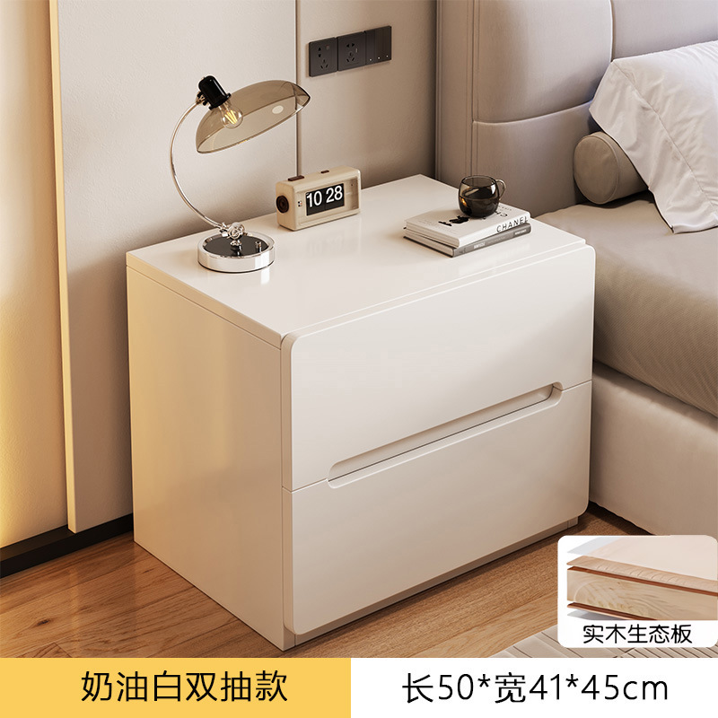 [원목 생태판] 더블드로우 크림화이트 50*41*45cm