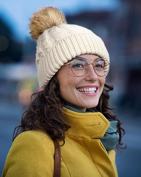 Bola de punto con giros de masa frita, gorro cálido de lana de punto sin cornisa, gorro de traje para padres e hijos adultos_voghion.com