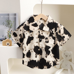 Children's shirts summer short-sleeved boys' tops baby coats children's clothing Hong Kong style casual trend wholesale
