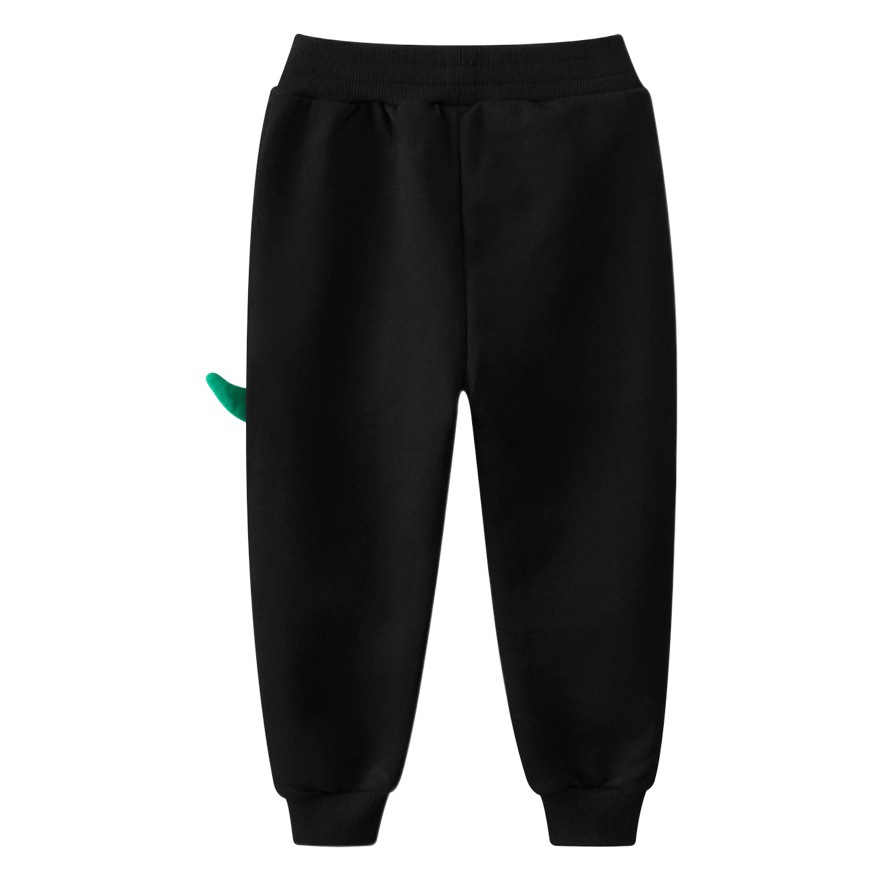 27 niños transfronterizos ropa para niños Otoño e Invierno nuevos pantalones largos deportivos para niños dinosaurio bebé pantalones de chándal de una pieza entrega