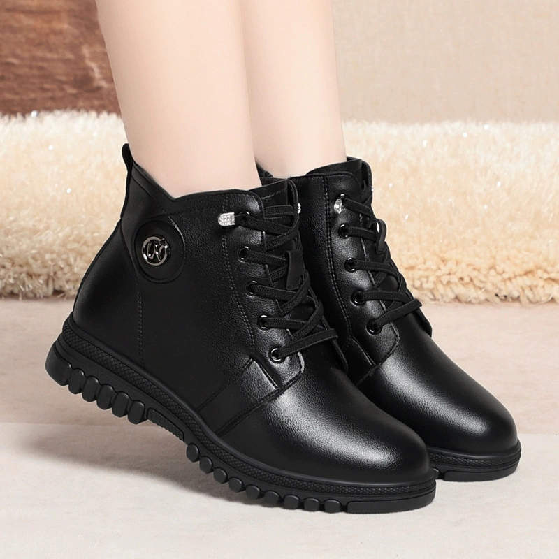 Зимняя мода большой размер женской обуви новый средний возраст