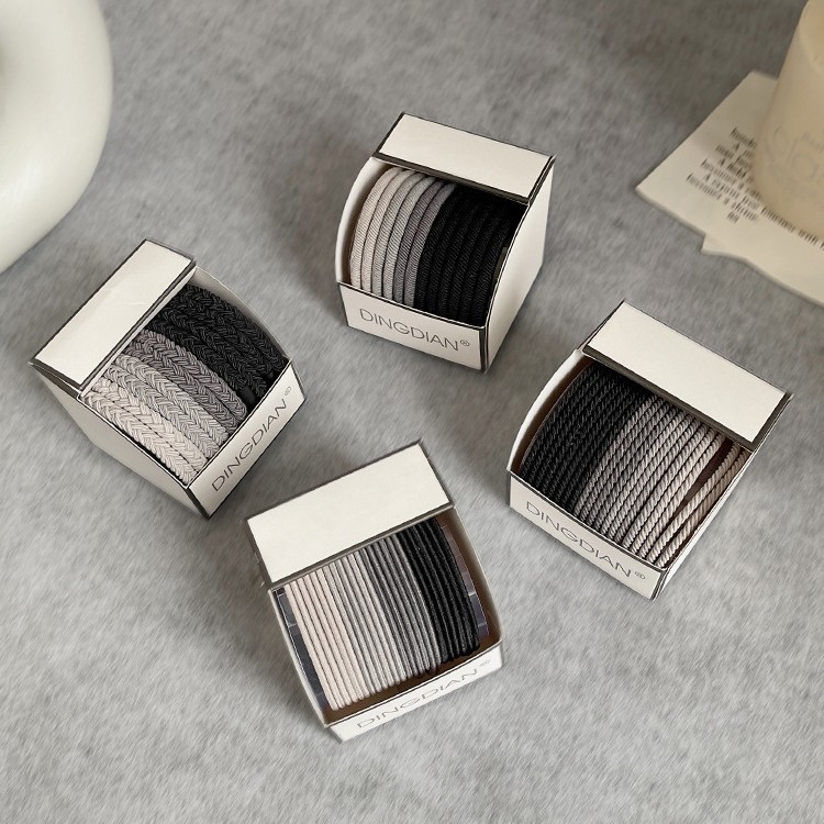 Banda de goma de cola de caballo alta elástico durable cuerda de pelo banda de pelo femenino lazo de pelo no hace daño pelo cuerda de pelo cubierta de cuero Internet celebridad verano