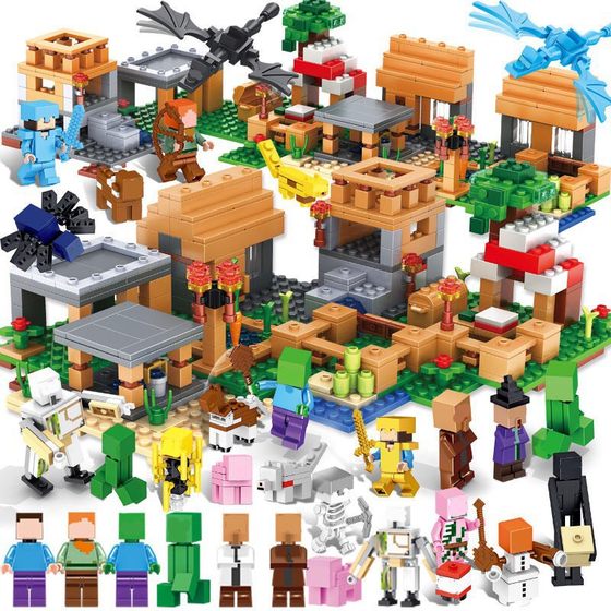 New Chinese Building Blocks My World Series Organ Cave Windmill Model Assembled Educational Children's Toy Gift