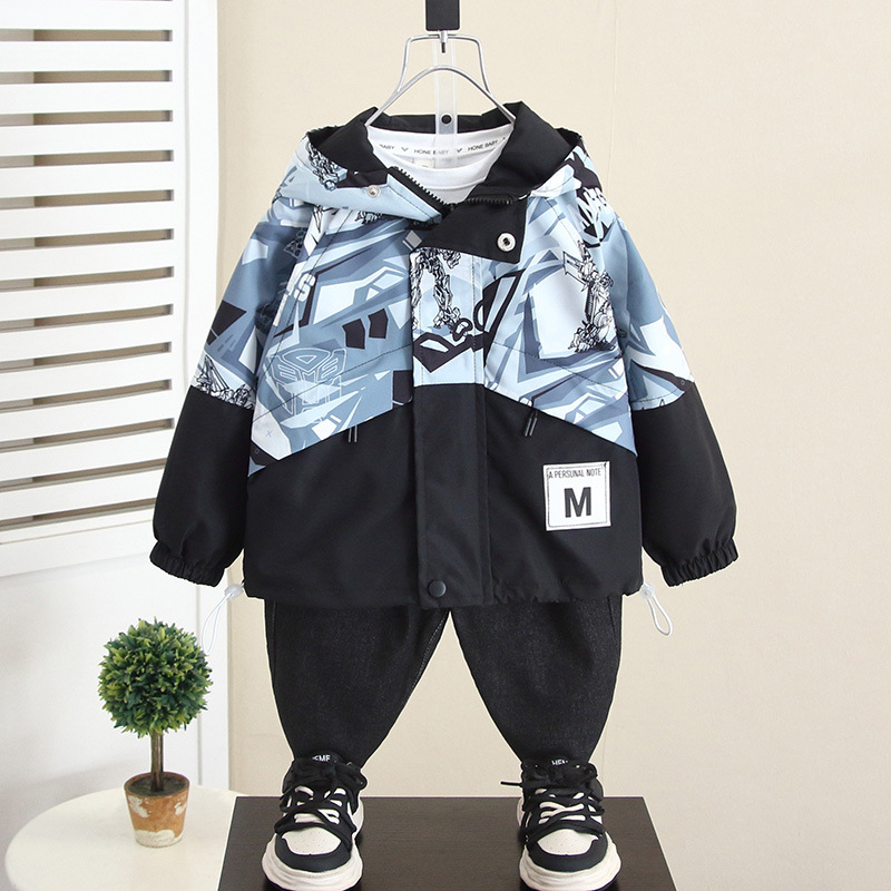 5986 chaqueta de otoño para niños 2025 primavera y otoño nuevo estilo chaqueta para niños chaqueta de otoño para bebés chaqueta con capucha