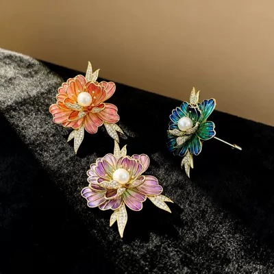 Flower Brooch for Women, Niche: Yaxa sancaqları