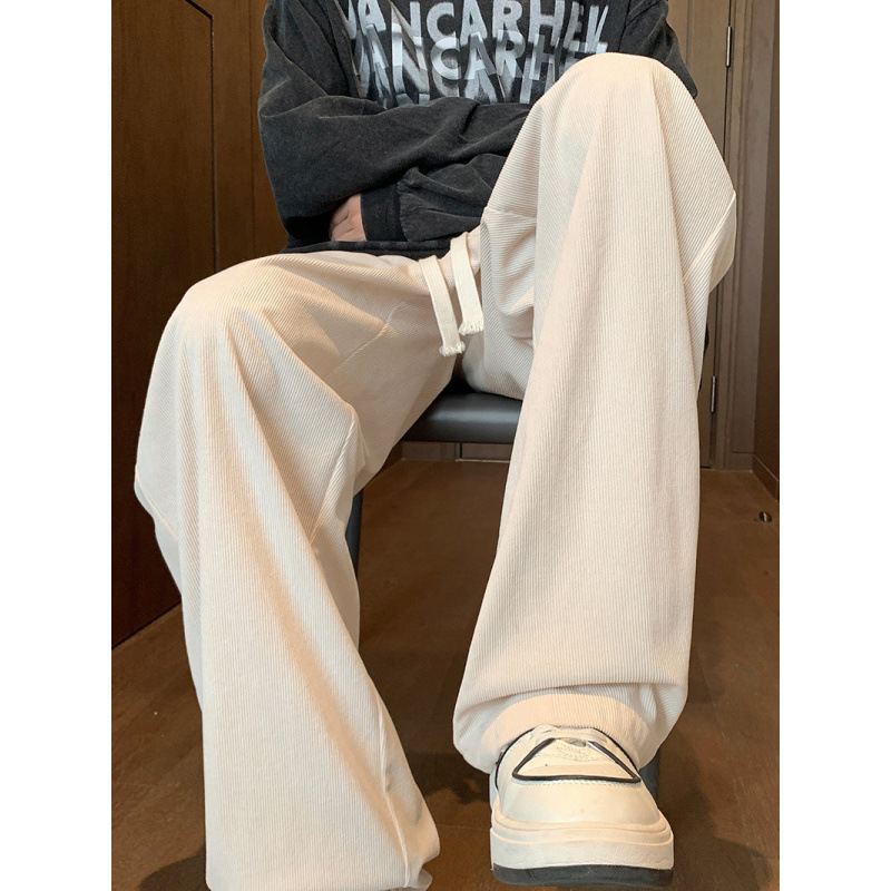 Pantalones Anchos de Pana para Hombre de Poliéster Resistente a las Arrugas para Deporte y Ocio