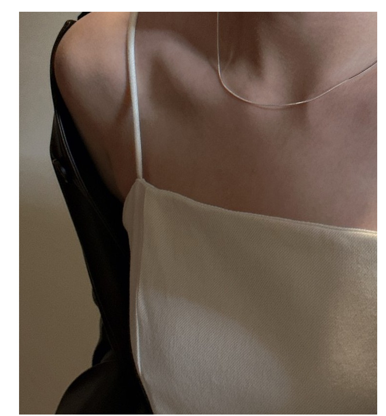 925 sterling silver Chain Material snake chain Chain Type 925 Sterling Silver Snake Chain Polishing Geometric Necklace