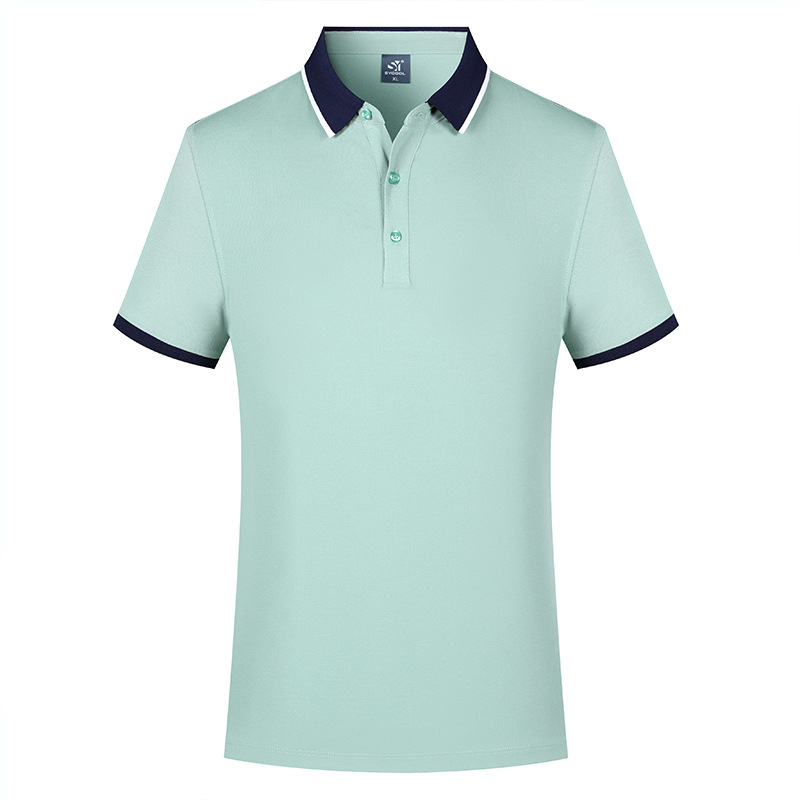 Nuevo negocio 7A antibacteriano sensación fría de hombre manga corta con collar camiseta polo personalizada sensación de alto nivel