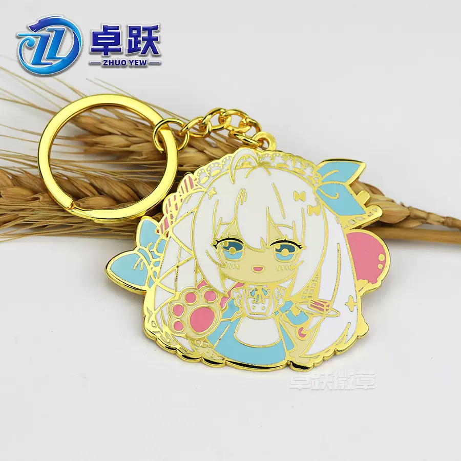 金属纪念品钥匙扣挂件定制锌合金动漫二次元人物周边钥匙扣定做