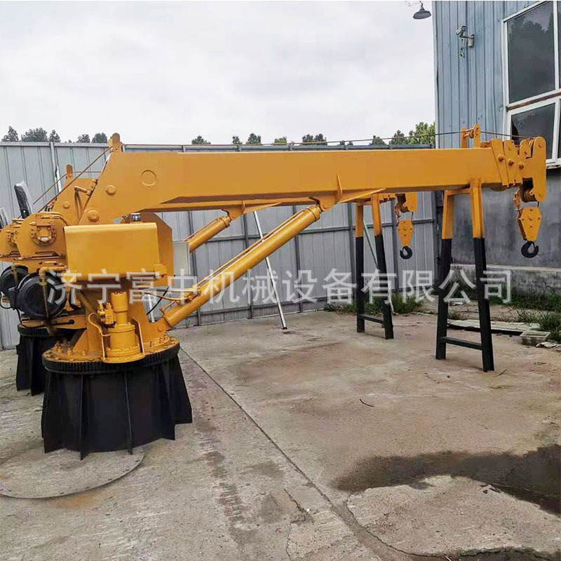 船吊船用起重机厂家 出售小型液压船吊 渔船安装吊机