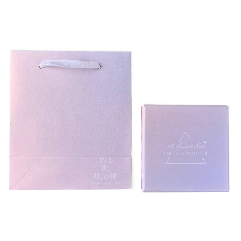 Immortal flower box high-grade necklace box ring box jewelry box silver cloth a generation of lettering service