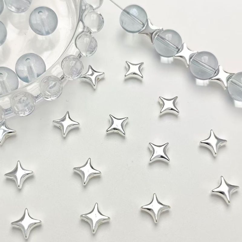 合金 diy ジュエリーアクセサリースターバースト四芒星スペーサービーズ手作り diy ブレスレットネックレスイヤリングビーズ素材|undefined