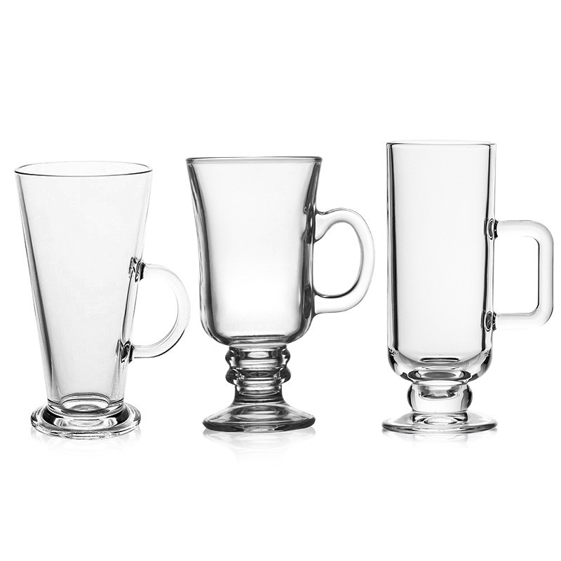 Lizon creativo taza de café irlandesa alta taza de té de leche caliente taza de jugo de vidrio transparente se puede imprimir logotipo