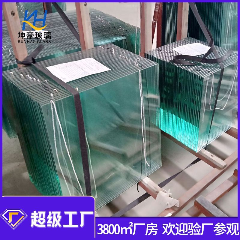 加专业生产优质钢化玻璃展示柜6mm透明钢化玻璃精磨边无划伤玻璃